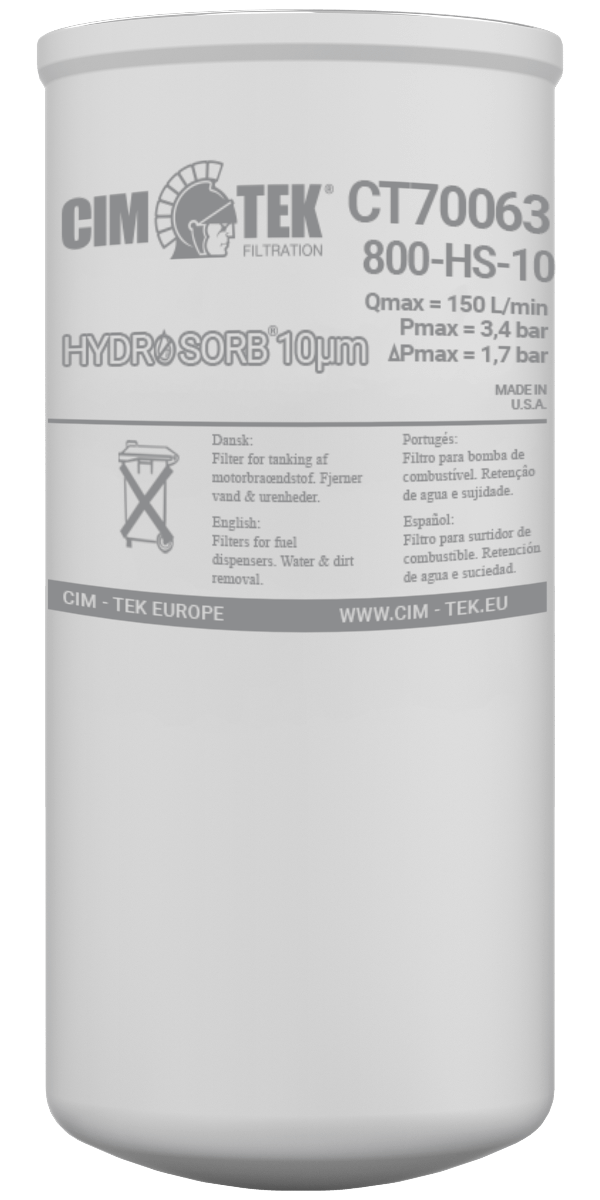 Cim-Tek water/particle element, 10 micron 150L/min, 70063